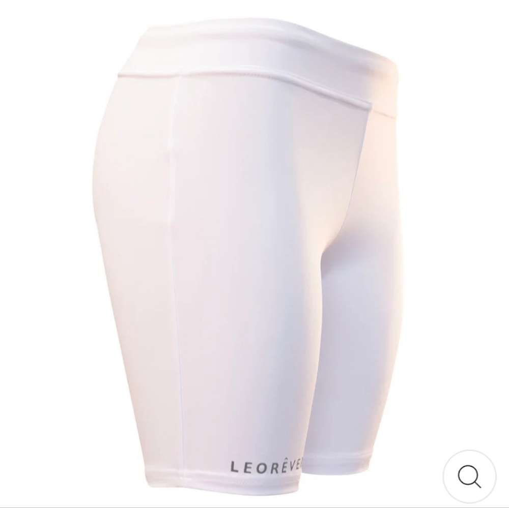 Leo Rêver women's white balanced compression biker shorts size M